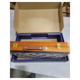 Crossword Game with Magnetic Letter Tiles, Foldable Board into Portable Carry Case, Luxury Edition Word Building Game with Rotating Wooden Board, Educational Family Board Game for 2-4 Players