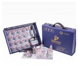 Hansol Cupping Therapy Equipment Set with Pumping Handle 17 Cups (Made in Korea)