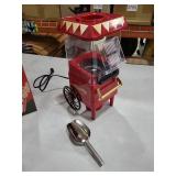 GVAKMM Popcorn Machine, Hot Air Popcorn Maker Kit Gift Box, Portable Home Popcorn Popper Machine, 10-Cup,Oil-Free,Retro Style,Compact and Cute