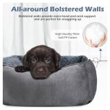 INVENHO Rectangle Washable Orthopedic Dog Bed for Small, Medium and Large Dogs, Soft Calming, Sleeping Puppy Bed Durable Pet Cuddler with Anti-Slip Bottom, S (20\"x19\"x6\")