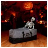 BSTGE Christmas Tree Storage Bag, 600D Oxford Extra Large Moving Bags, Fits Up to 9 Ft Artificial Trees, Skeleton Storage, Waterproof Christmas Decorations Storage Bags with Zippers & Card Slot