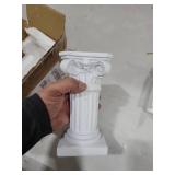 Etiger Roman Pillar, Greek Column Resin Statue, Centerpiece Pedestal Stand Figurine Sculpture, for Wedding Home Garden Indoor Outdoor Decoration(White)(White)