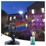 MHAZDZE Outdoor Laser Christmas Projector Lights 18 Pattern Decorative Laser Projector for Home and Garden