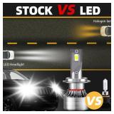 HUOKEDS for 2014-2021 Toyota Tundra Fog Lights Bulbs Combo, 4pcs Super Bright White Dual Beam and Fog Lights Blubs Package