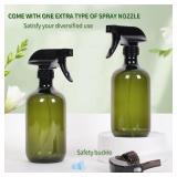Calvalor Cleaning Spray Bottles for Plants Misters Inside, 2 Pack 16.9 oz Squirt, Water Spray Bottle Mist Sprayer, No Leak Hair Mister Empty Adjustable Nozzle (Green)