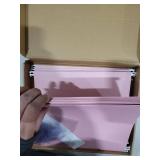 SUNEE 25 Pack Hanging File Folders, Pink Folders, Hanging File Folders Letter Size with 1/5-cut Tabs, Stay Organized for Your Home and Office Bulk File and Documents
