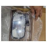 QWORK Stainless Steel Convex Mirror, Over Door Rectangular U-Bracket Rearview Mirror for Tractors, Forklifts, Trucks