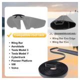 Rubber Strip for THUL-E WingBar/Aeroblade Tesla Model Y/Model 3/Cybertruck/Pioneer Platform/VW/Volvo Car Roof Rack Crossbar 10Ft/120 inchs, Reduce Wind Resistance and Noise Used