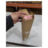 Munzong Headband Holder 52x17 inch, Pink Hair Bow Clip Organizer for Baby Girls, 4 Tier Wall Hanging Headband Shelf w/Mesh Bag, Large Nursery Hair Accessories Storage Hanger for Toddler Women