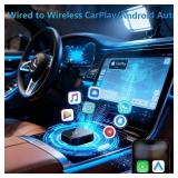 Wireless CarPlay Adapter2026 Upgraded Suitable for Apple iPhone & Android, with Compact Size, Plug-and-Play Convenience, and Fast, Stable Connection for CarPlay & Android Applications