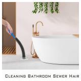 Refrigerator Coil Cleaning Brush Sewer Set Brush Clog Remover,for Toilet, Kitchen Sink, Sewer, Bathroom Bathtub Hair Clogging Cleaning Tool Long Drain Brush