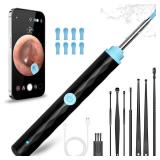Ear Wax Removal, Ear Wax Removal Tool Camera Built-in 1296P, Easy and Safe Ear Cleaning, Earwax Removal kit with 9 Ear Set and 8 Traditional Tools, Ear Cleaning Kit for iPhone,iPad,Android (Black)