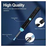 Ear Wax Removal, Ear Wax Removal Tool Camera Built-in 1296P, Easy and Safe Ear Cleaning, Earwax Removal kit with 9 Ear Set and 8 Traditional Tools, Ear Cleaning Kit for iPhone,iPad,Android (Black)