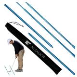 AceAlign 2-Pack Golf Alignment Sticks Durable Golf Training Sticks & Alignment Rods for Swing Training, Telescopic Golf Aiming Stick for Setup & Posture, Golf Alignment Tool for All Skill Leve