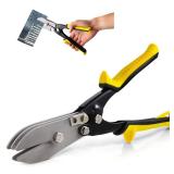 SLNIHAMS 5-Blade Hand Crimper Sheet Metal Tools, Hvac Tool for 24-28 Gauge Duct Work Downspout and Stove Pipe, 10-1/2\" Sheet Metal Crimper Gutter End Cap Duct Crimping Tool