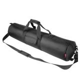 HEMMOTOP Tripod Case, 31.5x7 in Heavy Duty Tripod Bag with Shoulder Strap and Handle, All Sides Thick Padded Carrying Case with Two Zippered Pockets for Speaker Stand, Monopod - R08018 Black