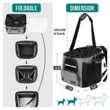 PetAmi Dog Bike Basket, Soft-Sided Ventilated Dog Bike Carrier Backpack, Pet Bicycle Basket for Bike Handlebar, Small Medium Puppy Cat Kitten Car Booster Seat with Safety Strap, Max 18 lbs, Gray