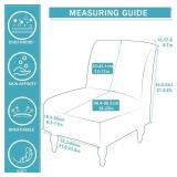 Liykimt Armless Accent Chair Cover Slipcover Slipper Chair Stretch Spandex Removable for Armless Chair Furniture Protector Covers for Living Dining Room Hotel (Black, 1)
