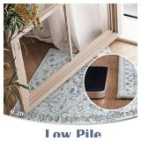 jinchan Lima Runner Rug 2x6 Washable Hallway Runner - Vintage Floral Non Slip Low-Pile Soft Ultra-Thin Kitchen Rug Distressed Carpet for Farmhouse Bedroom Entryway Laundry Room (2x6ft, Blue)