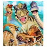 Dawhud Direct Fleece Throw Blanket, 50in x 60in, Dinosaurs Selfie