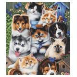 50x60 Inches Throw Blanket for Kids and Adults - Soft Plush Fleece Blanket for Bed, Couch, or Travel - Cat Lover