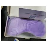 BeHoomi Heated Eye Mask Warm Compress for Eyes, Soothing Weighted Eye Mask for Sleeping, Microwave Moist Heating Pad Hot Compress for Eyes Relaxation, Reusable Sleep Mask for Home, Office (Purple)