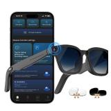 AI Smart Glasses with ChatGPT, 8MP Camera Glasses with Camera and Audio, AI Translation Sunglasses with 164 Languages, Bluetooth Sunglasses with Voice /Calling, 8-Hour Music Playback, Gradient Blue