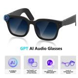 AI Smart Glasses with ChatGPT, 8MP Camera Glasses with Camera and Audio, AI Translation Sunglasses with 164 Languages, Bluetooth Sunglasses with Voice /Calling, 8-Hour Music Playback, Gradient Blue