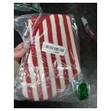 Anshome Large Christmas Stockings, Knitted Xmas Stockings Fireplace Hanging Xmas Stockings Decoration Red Stripe Snowflake Knitted Hanging Stockings Ornaments for Family Holiday Season Decor