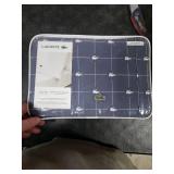 Lacoste Slice 100% Cotton Percale 4-Piece Sheet Set Cool, Crisp, Matte, and Durable, Oeko-Tex Certified Print, Vintage Indigo, Full