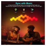 Kangtaixin Hexagon LED Lights 20 Pack - RGB Wall Panels with Music Sync, Smart App & Remote Control, DIY Modular Hex Light for Gaming Room, Bedroom, Living Room, Wall Decor