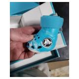 BarkBox Aqua Crocs Dog Shoes Set of 4 Glow-in-The-Dark Dog Booties with EVA Foam, Adjustable Strap & Non-Slip Sole Comfortable Paw Protection for Medium Breeds (26-50 lbs)