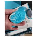 BarkBox Aqua Crocs Dog Shoes Set of 4 Glow-in-The-Dark Dog Booties with EVA Foam, Adjustable Strap & Non-Slip Sole Comfortable Paw Protection for Medium Breeds (26-50 lbs)