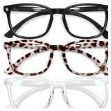 Gaoye Stylish Blue Light Glasses for Woman - Computer Glasses for Blue Light Blocking - Lightweight Frames - 3 pack