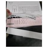 KOPJIPPOM Wireless Keyboard and Mouse Set with Quiet Keys, 2.4G Full Size Ergonomic Keyboard with Wrist Rest, Protective Covers, Soft Touch Silent Design for Windows, Computer, PC and Laptop