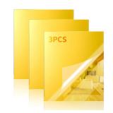 3 Pack Mirror Acrylic Sheets, 12 x 16 Opaque Glossy Mirror Plastic Sheet with 1/8 Inch 3mm Thickness, Rigid Tinted Mirror Acrylic for Cutting, Sawing, Laser Cutting (3, Gold, 12X16)