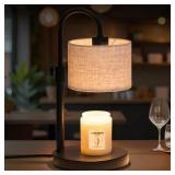 FINCMY Candle Warmer Lamp with Timer, Dimmable Candle Wax Warmer Candle Lamp Warmer with 2 Bulbs, House Warming Gifts Christmas Gifts for Women Bedroom Home Decor (Linen-Upgraded)