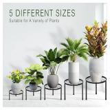 CADANI 5 Pack Metal Plant Stands for Outdoor Indoor, Anti-Rust Iron Flower Pot Stand, Heavy Duty Plant Pot Stand for Multiple Plant, Decoration Racks for Home, Patio & Garden
