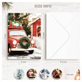 Christmas Cards- Boxed Christmas Cards with Envelopes & Stickers- Holiday Bulk Greeting and New Years Card Assortment- Set of 20- Perfect to Send Warm Holiday Wishes to Friends and Family- 5 x 7