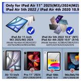 Grifobes for iPad Air 11 inch (M3/M2) 2025/2024, iPad Air 5th/4th Generation Case 2022/2020 10.9, Heavy Duty Protective Cover with Pen Holder Stand for i Pad Air 6th 5 4 (Red+Blue)