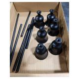 6pcs Black Candle Holder, Black Candlestick Holders Taper Candle Holders for Pillar Candles Sticks Holder Decor Halloween Christmas Decorations Candle Stick Holder Candelabros para Centros de Mesa