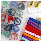 OALCQ 36 Grids 2 Pcs Bead Organizer and Storage Tackle Box for Rock Collection, Washi Tape, Small Items - Plastic Container