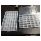 OALCQ 36 Grids 2 Pcs Bead Organizer and Storage Tackle Box for Rock Collection, Washi Tape, Small Items - Plastic Container