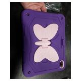 VOFUOE for iPad 10th Generation Case for Kids Girls 2022 10.9 Inch for iPad A16 Case 11th Generation 2025 Shoulder Strap Butterfly Wings Stand Pencil Holder Rugged Cover-Purple