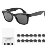 14PCS LED Light Blocking Stickers Compatible with Ray Ban Meta Wayfarer/Skyler/Oakley Meta HSTN Smart Glasses Accessories, Low-Tack Restickable Blackout Light Covers Sticker (14)p
