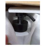 Foaming Soap Dispenser Set, 12 Oz Glass Hand Soap Dispenser with 304 Rust Proof Stainless Steel Pump, Waterproof Labels, for Bathroom Decor Kitchen College Dorm, White Black Pump 2 Pack