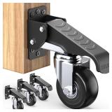 HOLKIE Retractable Casters Heavy Duty Casters with Lifting and Lowering Function Maximum Load of 700 lbs (4 casters) for Workbenches or Other Equipment