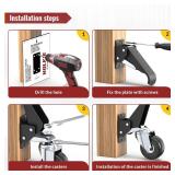 HOLKIE Retractable Casters Heavy Duty Casters with Lifting and Lowering Function Maximum Load of 700 lbs (4 casters) for Workbenches or Other Equipment