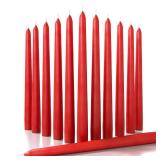 Sonedly 12 inch Taper Candle 12 Pack - Unscented Hand-Dipped Tapered Candles Long Burning Perfect for Home Interior - Dripless and Smokeless Tapered Candles for Home - 10-Hour Burning Red Candles
