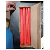 Sonedly 12 inch Taper Candle 12 Pack - Unscented Hand-Dipped Tapered Candles Long Burning Perfect for Home Interior - Dripless and Smokeless Tapered Candles for Home - 10-Hour Burning Red Candles